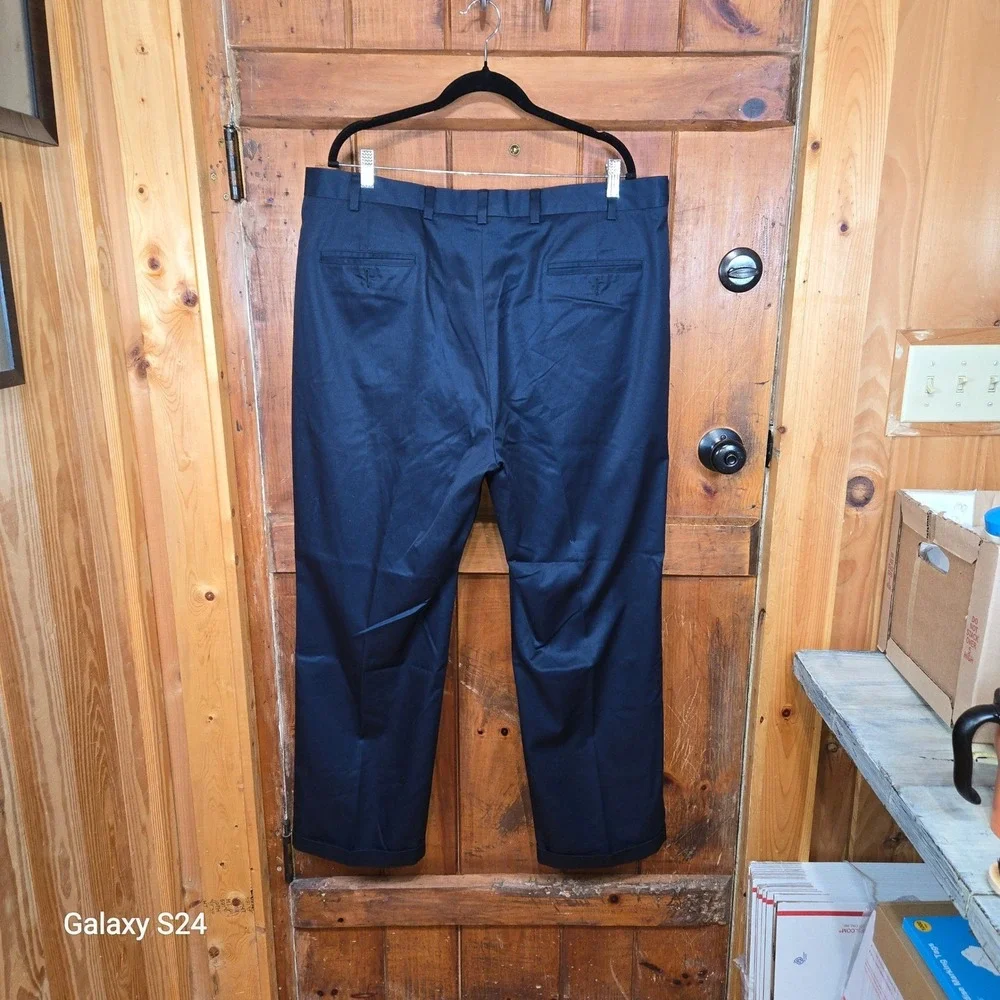 Jos A Bank Mens Dark Navy Stays Cool Dress Pants Size‎ 40x30 Pleated